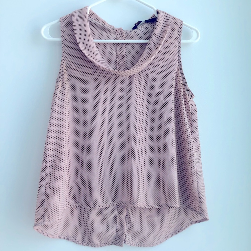 Zara pink cowl neck sleeveless shirt. Size XS.
